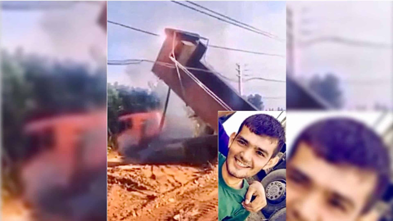 Yük maşınının kuzovu elektrik xətlərinə ilişərək sürücünün ölümünə səbəb olub