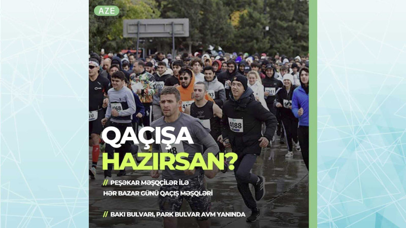 Bakı bulvarında qaçış üzrə pulsuz məşqlər təşkil olunur