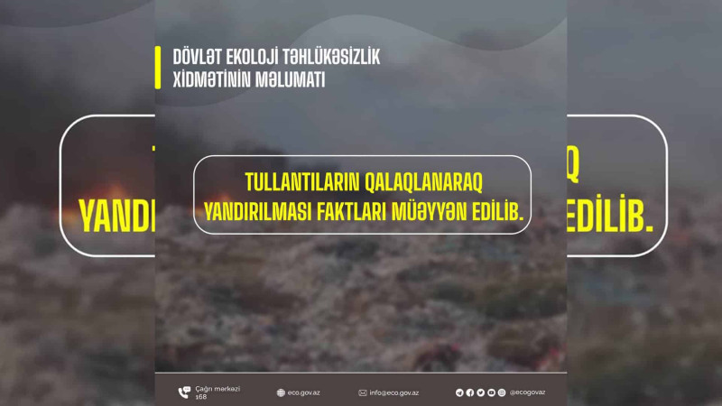 Sabunçuda qanunsuz olaraq zibil yandırılıb