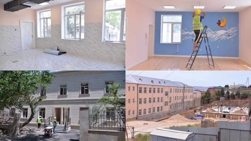 Bakının 6 məktəbində təmir işləri aparılır