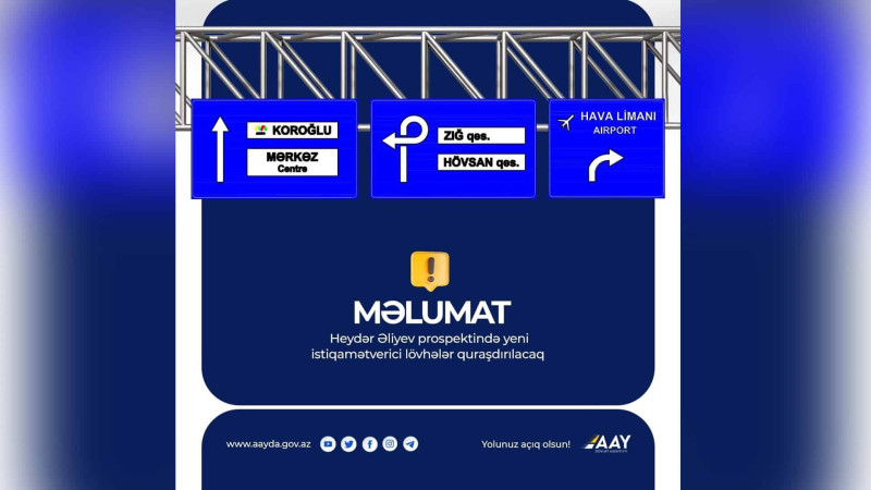 Heydər Əliyev prospekti qismən bağlanacaq