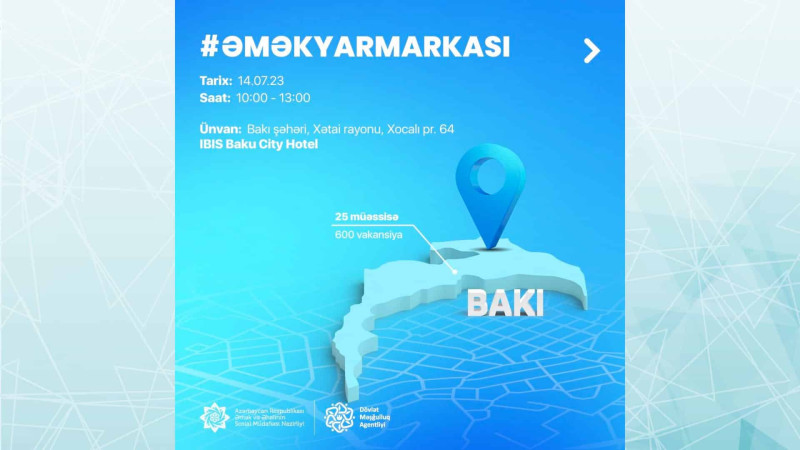 Xətaidə əmək yarmarkası keçiriləcək
