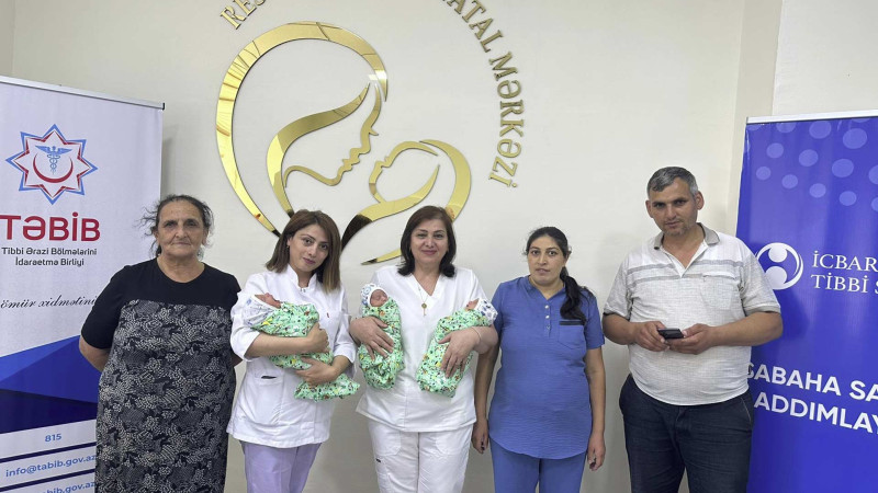 Bakıda üçəm dünyaya gəlib