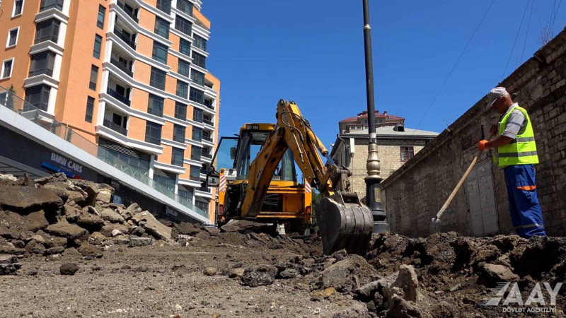 Kazım Kazımzadə küçəsində təmir yekunlaşıb - VİDEO