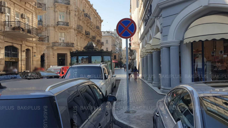 Bakının mərkəzində ən sıx ərazidə parkinqə qadağa qoyulub