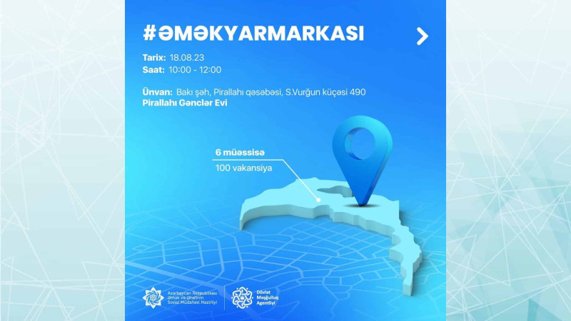 Pirallahıda 100 vakansiyanın elan olunacağı əmək yarmarkası keçiriləcək