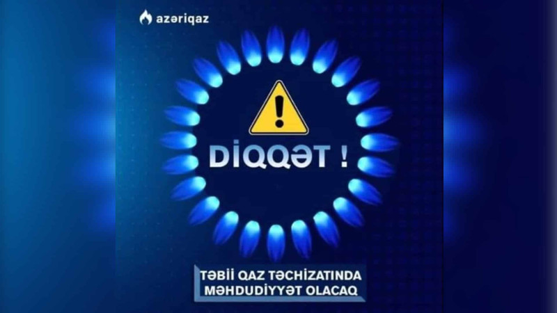 Bakının 2 rayonunda qaz təchizatı dayandırılıb