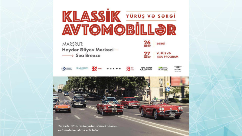 Bakıda klassik avtomobillərin yürüşü və sərgisi keçiriləcək