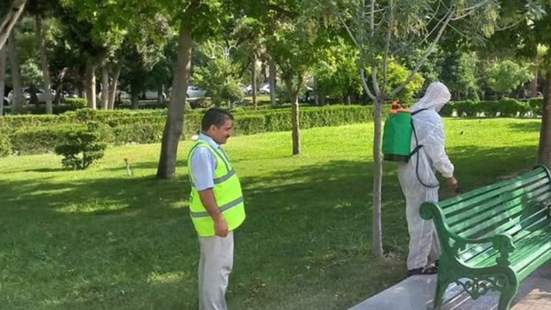 Nəsimidə ictimai yerlər dezinfeksiya olunur
