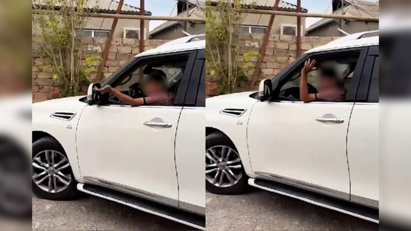 Bakıda azyaşlı uşaq “Nissan Patrol” sürüb