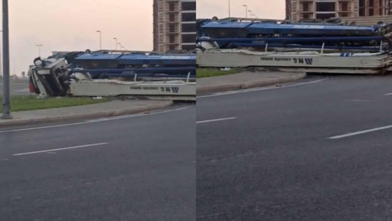 Bakıda betonpompalayan maşın aşıb