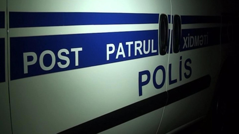 Yasamalda polis xidməti avtomobili alışıb