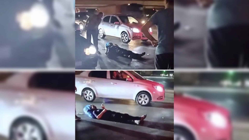 “20 Yanvar” metrosunun yaxınlığında olay: kişi yola uzanaraq siqaret çəkib - VİDEO