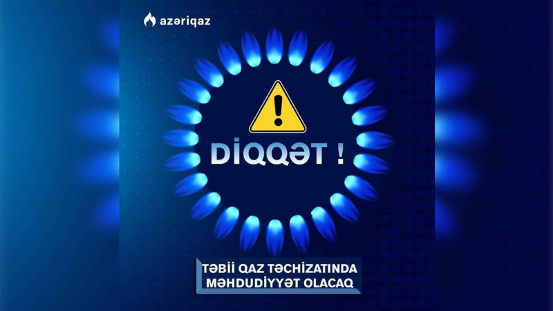 Xəzər rayonunda qaz kəsiləcək