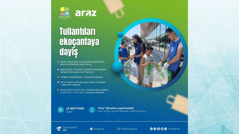 Şüvəlanda “Tullantıları ekoçantaya dəyiş” aksiyası keçiriləcək