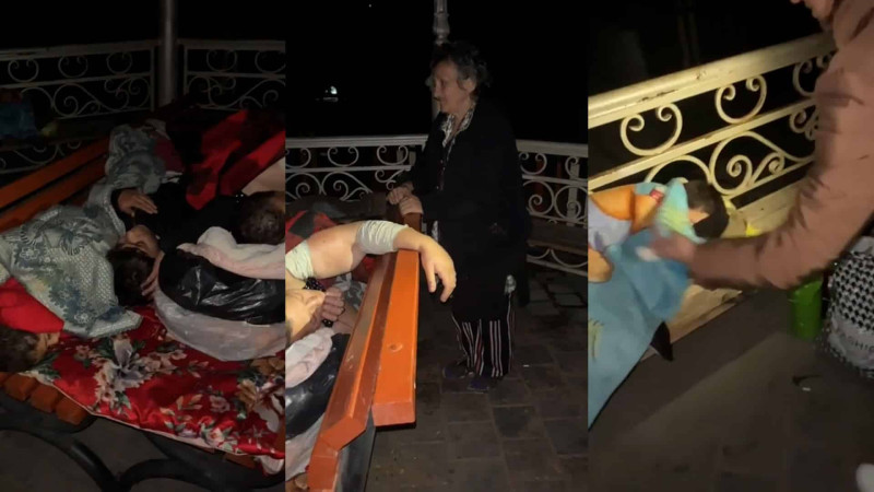 Nənələri ilə parkda yatan 4 uşaq sığınacağa yerləşdirilib
