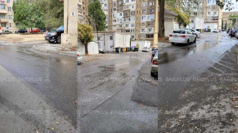 Yasamalda kanalizasiya suyu daşaraq küçələrə axır