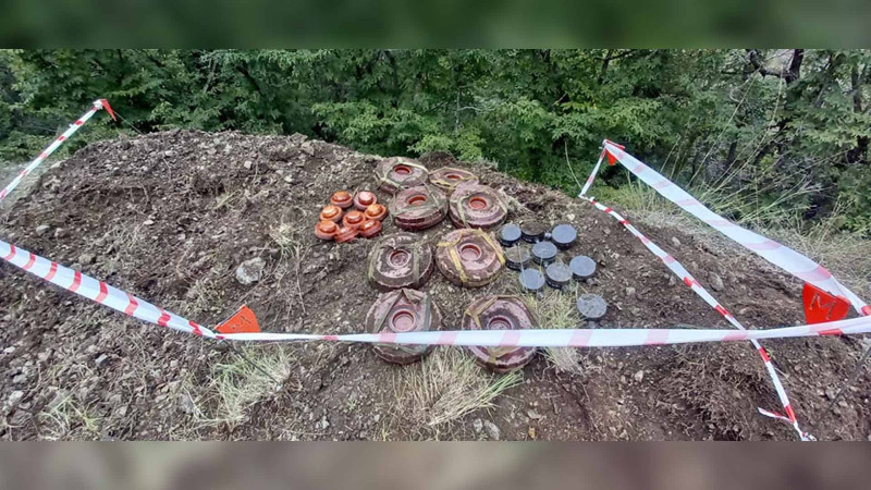 MN: Çərəktar kəndi ərazisində çox sayda minalar zərərsizləşdirilib