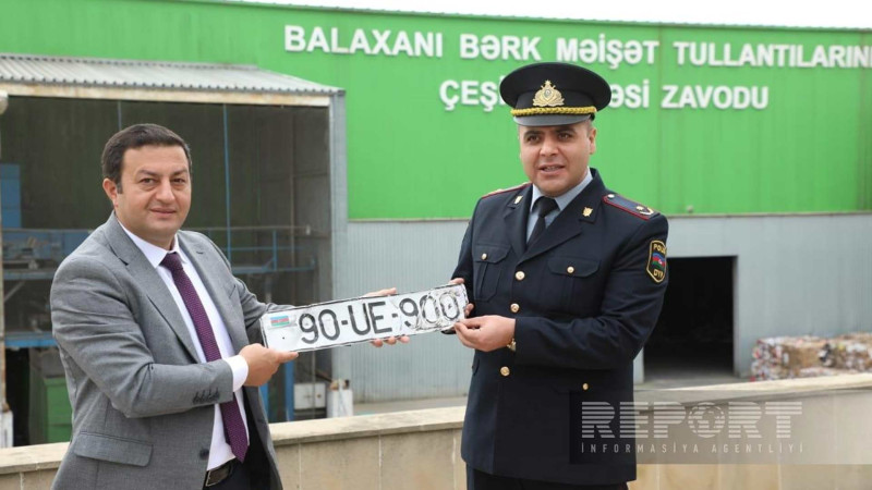 Balaxanı tullantılar zavodunda 57 avtomobil nömrəsi tapılıb