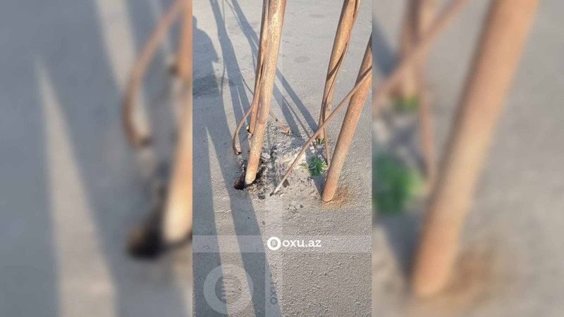 Balaxanıdakı ciddi təhlükə mənbəyinə çevrilən işıq dirəyi bərpa olunub - YENİLƏNİB