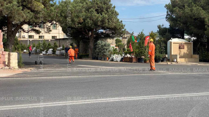 Albalılıq qəsəbəsində küçələr təmir olunur