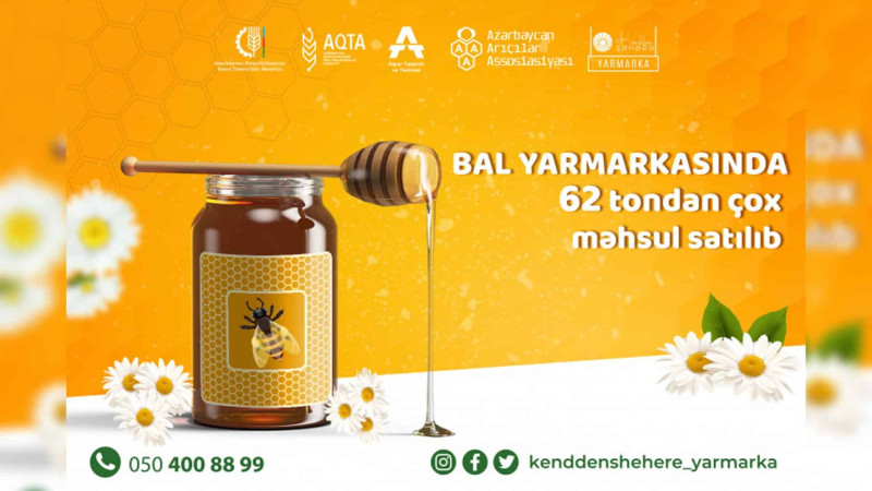 Bal yarmarkasında 95 ton arıçılıq məhsulu təqdim olunub