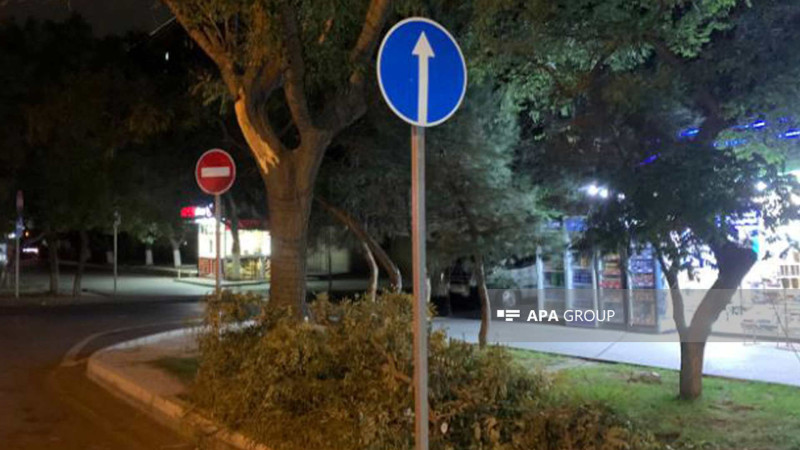 Nərimanovda ağac piyadanın üzərinə aşıb