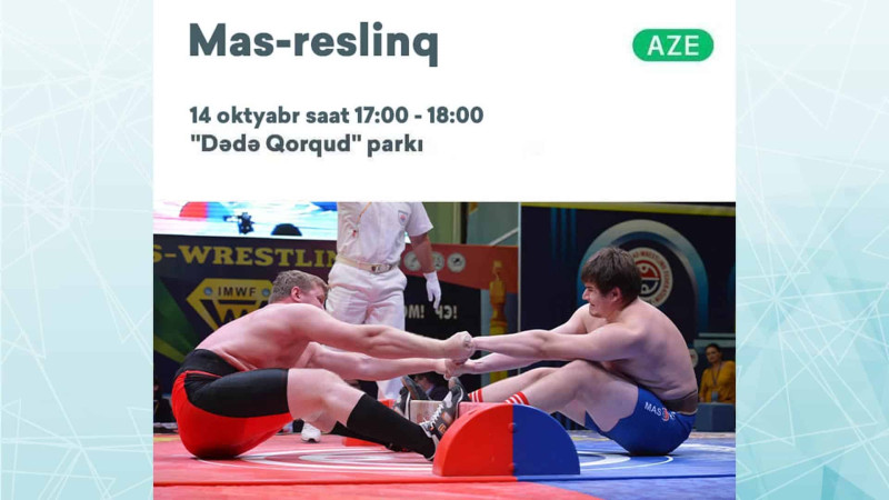 “Dədə Qorqud” parkında mas-reslinq təlimi keçiriləcək