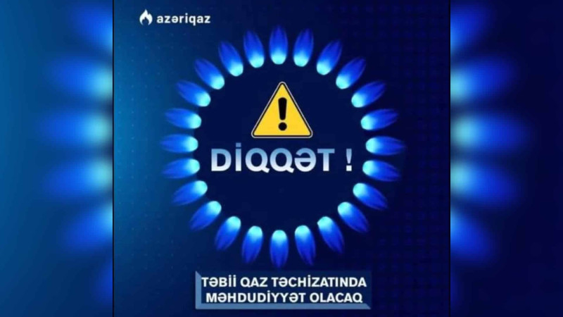 Binəqədi rayonunda qaz təchizatı dayandırılacaq