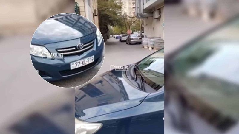 Avtomobil sürücüsü məhəlləyə gediş-gəlişi bağlayıb