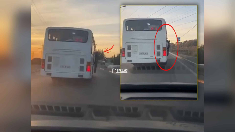 Bakıda marşrut avtobusunun sürücüsü sərnişinin həyatını təhlükəyə atıb – VİDEO
