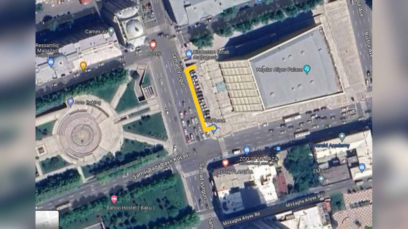 Bakının mərkəzində daha bir parkinq ödənişli olub