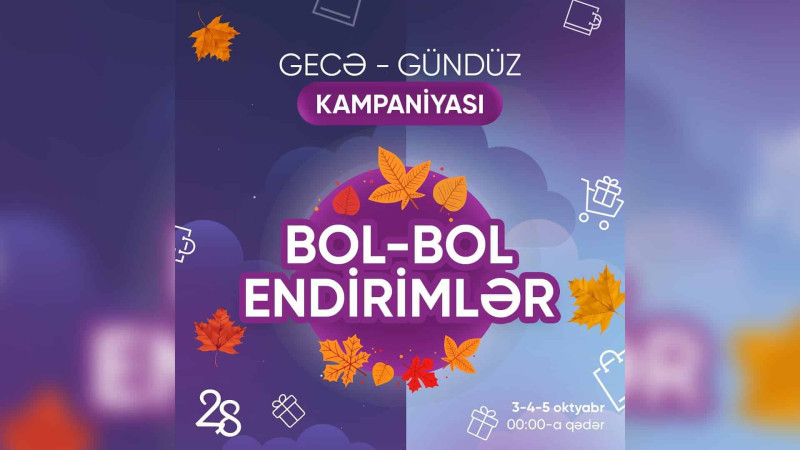 “28 Mall”da Gecə-gündüz endirim kampaniyası keçirilir