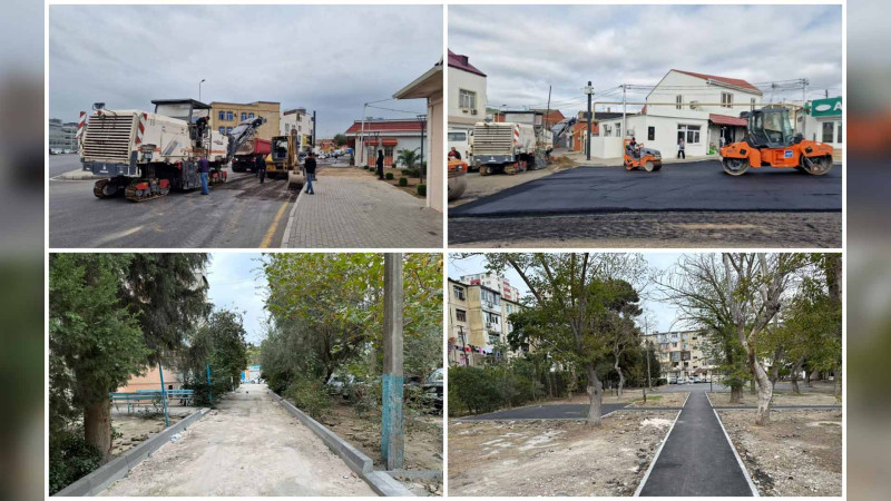 Keşlədə “Bizim həyət” layihəsi çərçivəsində abadlıq işləri aparılır
