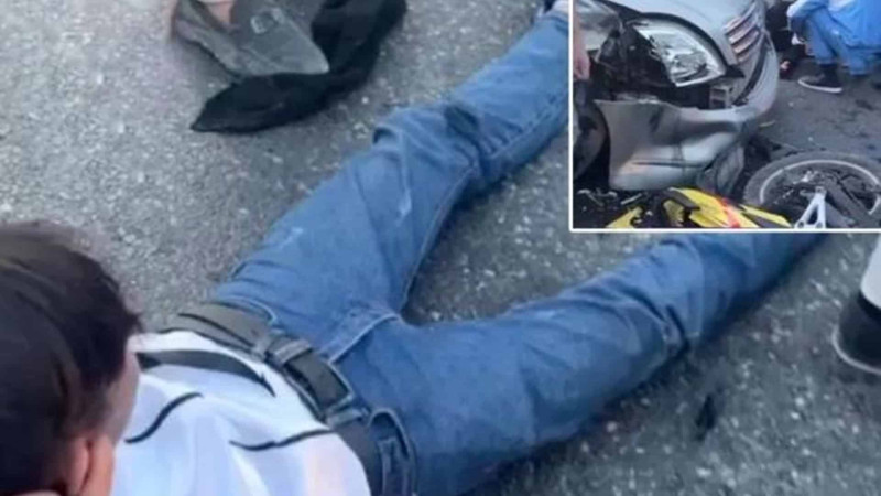 Mərdəkanda “Opel Astra” iki kuryeri vurub – VİDEO