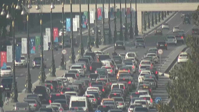 Heydər Əliyev prospektində yol qəzası nəticəsində sıxlıq yaranıb