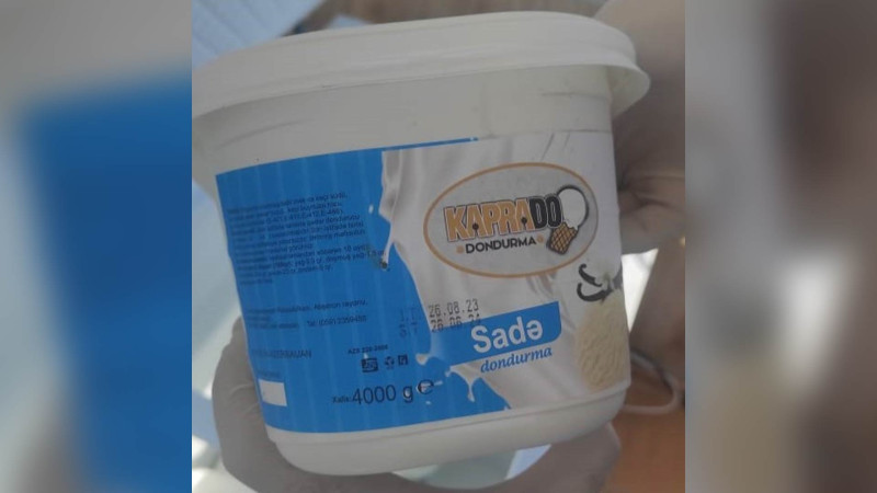 Bakıda dondurma istehsal edən müəssisədə nöqsanlar aşkarlanıb