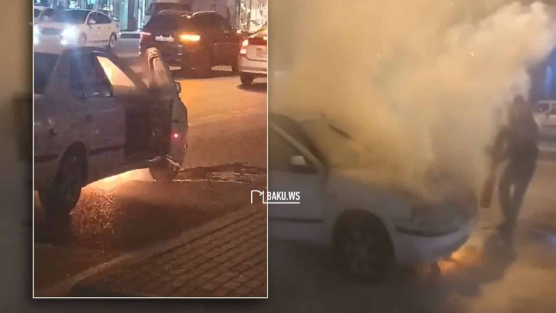 Əhmədlidə qazinin avtomobili yanıb