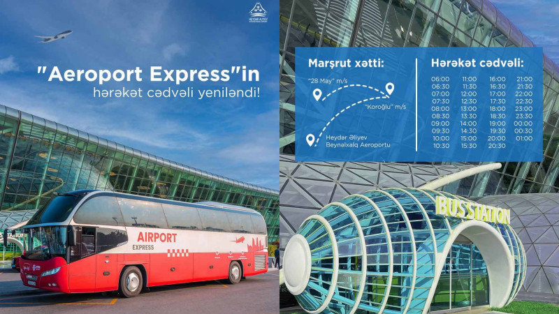 Hava limanına gedən avtobusların cədvəli dəyişdirilib