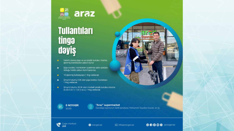 Sahil qəsəbəsində “Tullantıları tingə dəyiş” aksiyası keçiriləcək