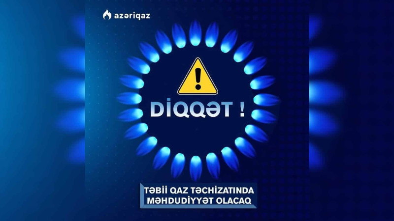 Bakının 2 rayonunda qaz təchizatı dayandırılıb