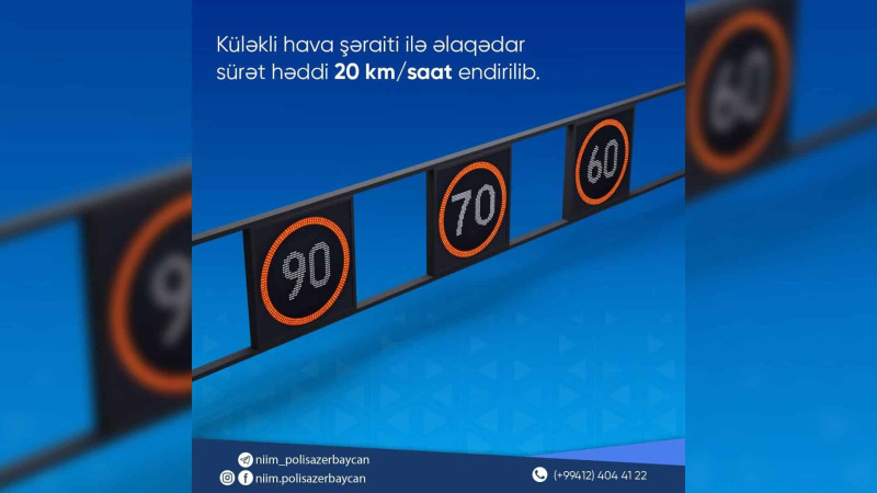 Zığ dairəsi-Hava Limanı şosesində sürət həddi endirilib
