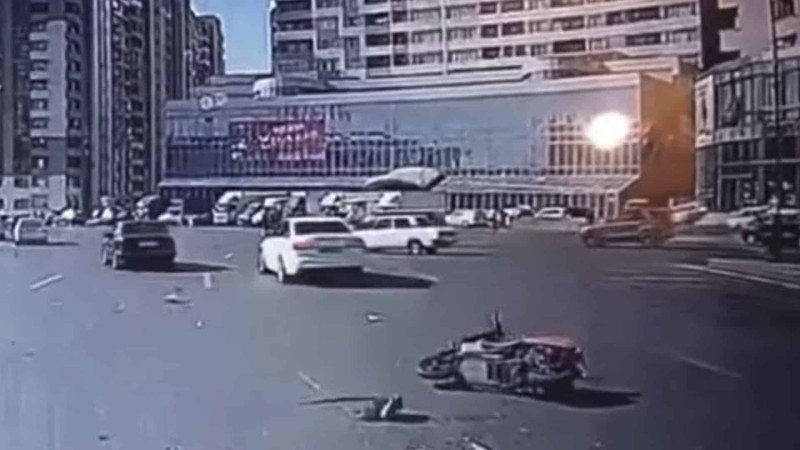 “Ukrayna” dairəsində yol qəzası baş verib – VİDEO