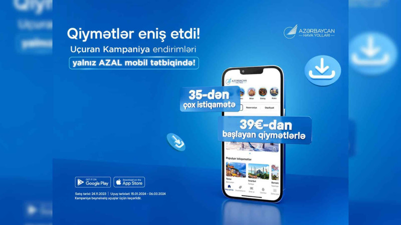 AZAL endirimli qiymətlərlə aviabiletlərin satışına başlayıb