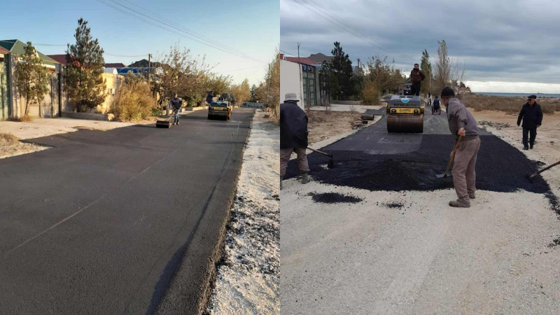 Hövsan qəsəbəsində küçələr asfaltlanır