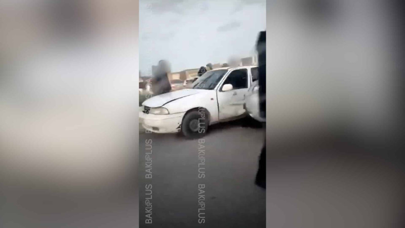 Qaradağ rayonunda iki avtomobil toqquşub - VİDEO