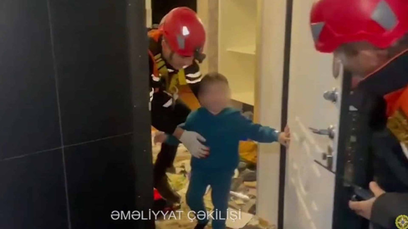 Əhmədlidə 3 yaşlı uşaq xilas edilib