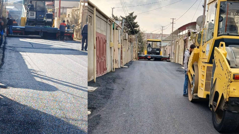 Binəqədi rayonunun üç küçəsində asfalt örtüyü yenilənib