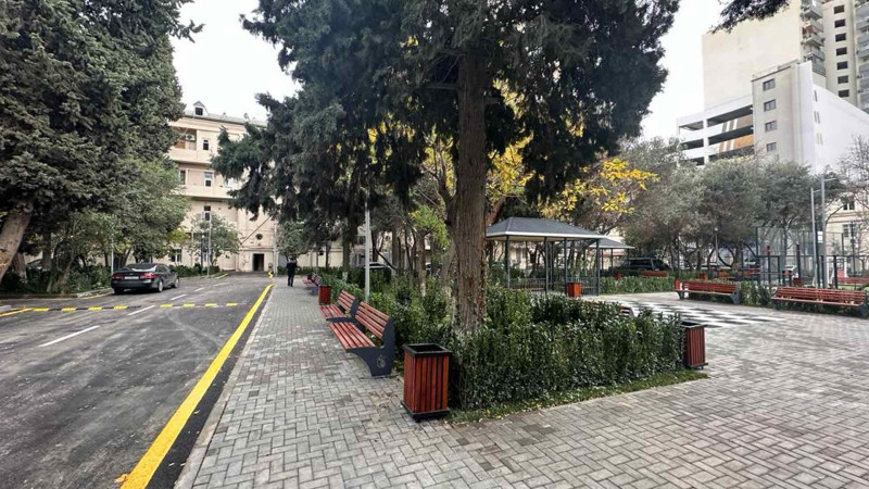 Nəsimi rayonunda həyətin təmiri yekunlaşmaq üzrədir