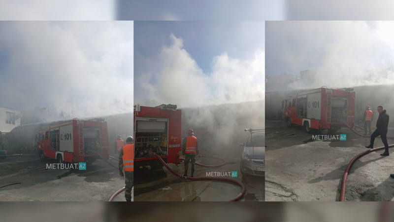 Nərimanovda “AP Plaza” yanır